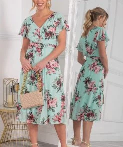 Jolie Moi Bethany Green Mesh Midi Dress -Jolie Moi Sales unnamed file 1000 scaled