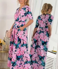 Jolie Moi Pink Freya Floral Print Maxi Dress -Jolie Moi Sales unnamed file 1013 scaled