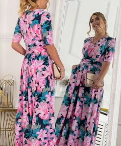 Jolie Moi Pink Freya Floral Print Maxi Dress -Jolie Moi Sales unnamed file 1014 scaled