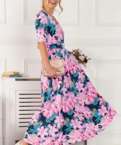 Jolie Moi Pink Freya Floral Print Maxi Dress -Jolie Moi Sales unnamed file 1016