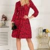 Jolie Moi Red Ruffle Cuff Jersey Dress 1 Jolie Moi Red Ruffle Cuff Jersey Dress -Jolie Moi Sales unnamed file 1030