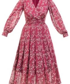 Jolie Moi Red Vanessa Long Sleeve Mesh Dress -Jolie Moi Sales unnamed file 1064