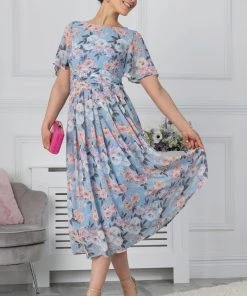 Jolie Moi Blue Mabilie Chiffon Maxi Dress -Jolie Moi Sales unnamed file 1067 scaled