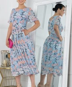 Jolie Moi Blue Mabilie Chiffon Maxi Dress -Jolie Moi Sales unnamed file 1068 scaled