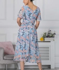 Jolie Moi Blue Mabilie Chiffon Maxi Dress -Jolie Moi Sales unnamed file 1069 scaled