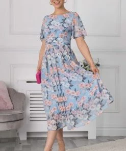 Jolie Moi Blue Mabilie Chiffon Maxi Dress -Jolie Moi Sales unnamed file 1071