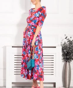 Jolie Moi Red Dorothy Abstract Print Maxi Dress -Jolie Moi Sales unnamed file 1075 scaled