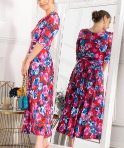 Jolie Moi Red Dorothy Abstract Print Maxi Dress -Jolie Moi Sales unnamed file 1076 scaled