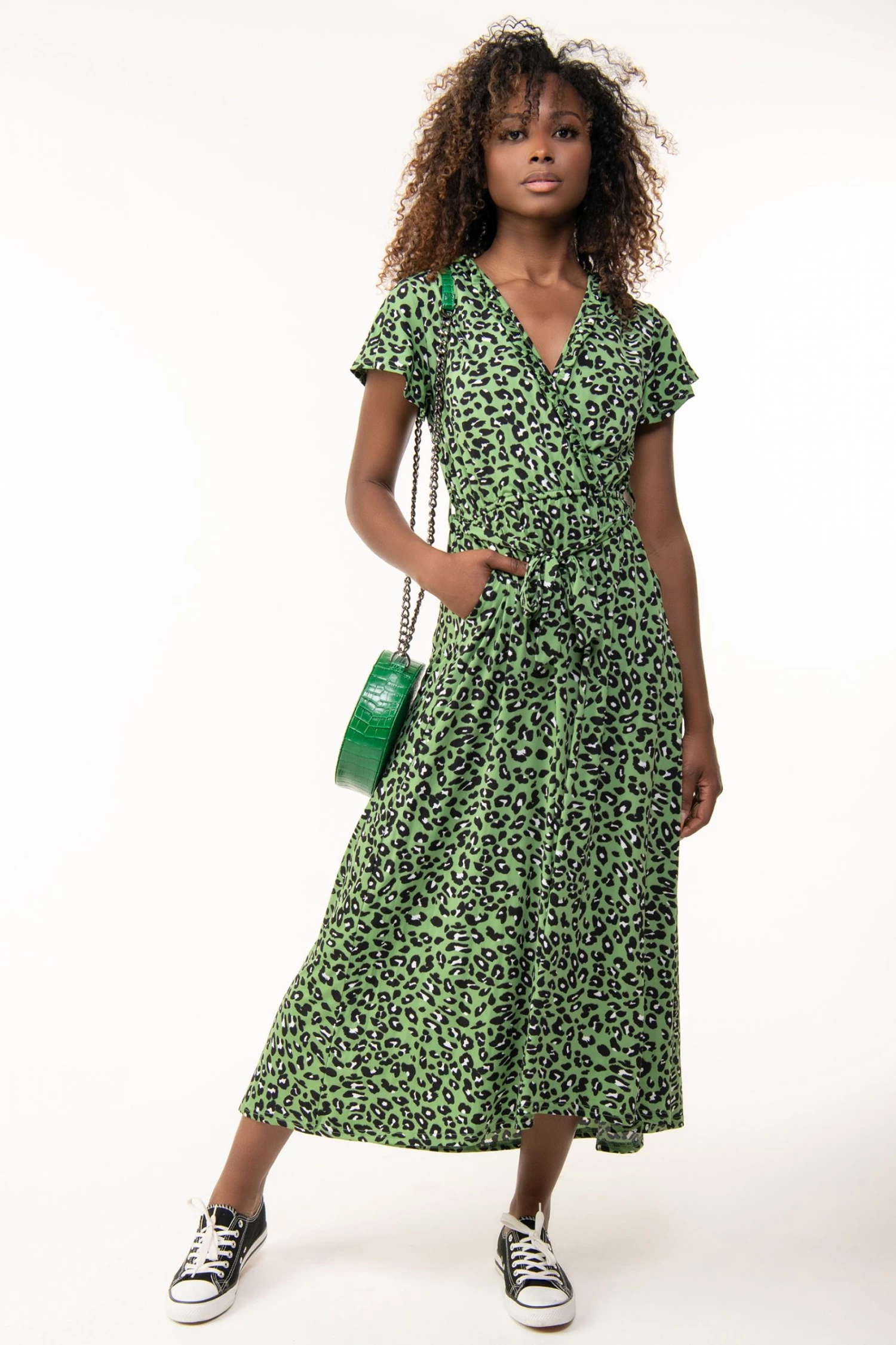 Jolie Moi Lola Green Wrap Dip Hem Maxi Dress 3 Jolie Moi Lola Green Wrap Dip Hem Maxi Dress