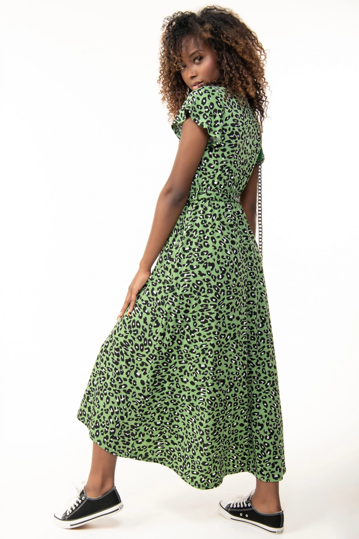 Jolie Moi Lola Green Wrap Dip Hem Maxi Dress 4 Jolie Moi Lola Green Wrap Dip Hem Maxi Dress - Image 2