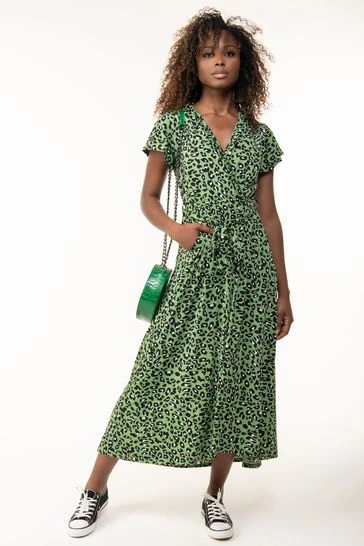 Jolie Moi Lola Green Wrap Dip Hem Maxi Dress 9 Jolie Moi Lola Green Wrap Dip Hem Maxi Dress - Image 7