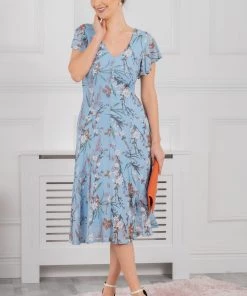 Jolie Moi Blue Colette Fit And Flare Mesh Dress -Jolie Moi Sales unnamed file 109 scaled