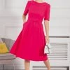 Jolie Moi Pink Sharon Collar Midi Dress -Jolie Moi Sales unnamed file 1093