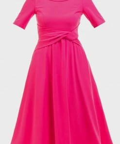 Jolie Moi Pink Sharon Collar Midi Dress -Jolie Moi Sales unnamed file 1098 scaled