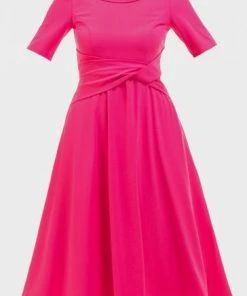 Jolie Moi Pink Sharon Collar Midi Dress -Jolie Moi Sales unnamed file 1099