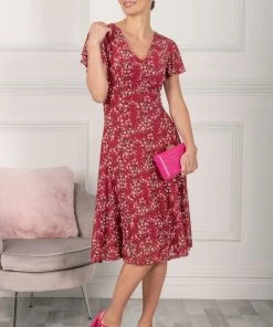 Jolie Moi Purple Grace Mesh Midi Dress