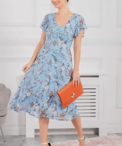 Jolie Moi Blue Colette Fit And Flare Mesh Dress -Jolie Moi Sales unnamed file 111 scaled