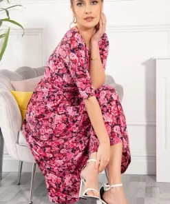 Jolie Moi Black 3/4 Sleeved Maxi Dress -Jolie Moi Sales unnamed file 1125 scaled