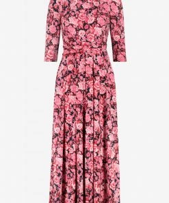 Jolie Moi Black 3/4 Sleeved Maxi Dress -Jolie Moi Sales unnamed file 1127 scaled