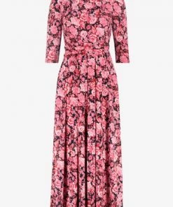 Jolie Moi Black 3/4 Sleeved Maxi Dress -Jolie Moi Sales unnamed file 1128