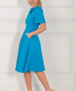 Jolie Moi Blue Sophia Button Collar Dress -Jolie Moi Sales unnamed file 1133 scaled