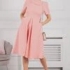 Jolie Moi Valery Pink Button Collar Dress -Jolie Moi Sales unnamed file 114
