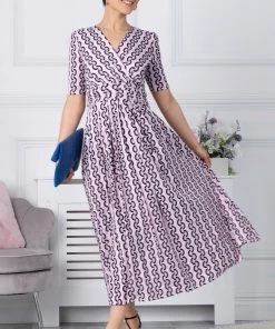 Jolie Moi Pink Molly Jersey Maxi Dress