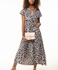 Jolie Moi Lola Pink Wrap Dip Hem Maxi Dress