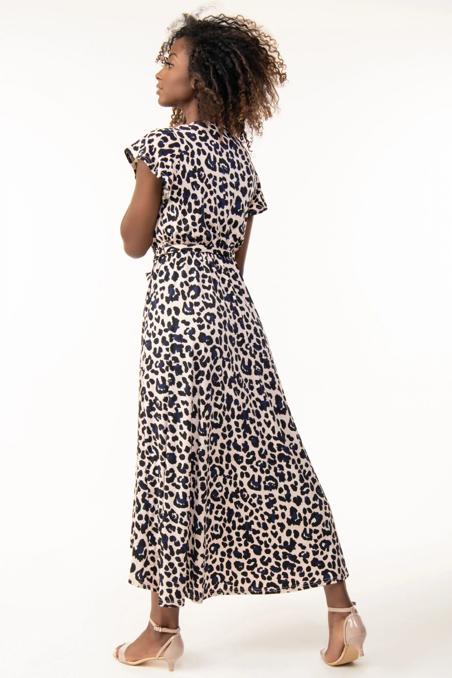 Jolie Moi Lola Pink Wrap Dip Hem Maxi Dress 5 Jolie Moi Lola Pink Wrap Dip Hem Maxi Dress - Image 3