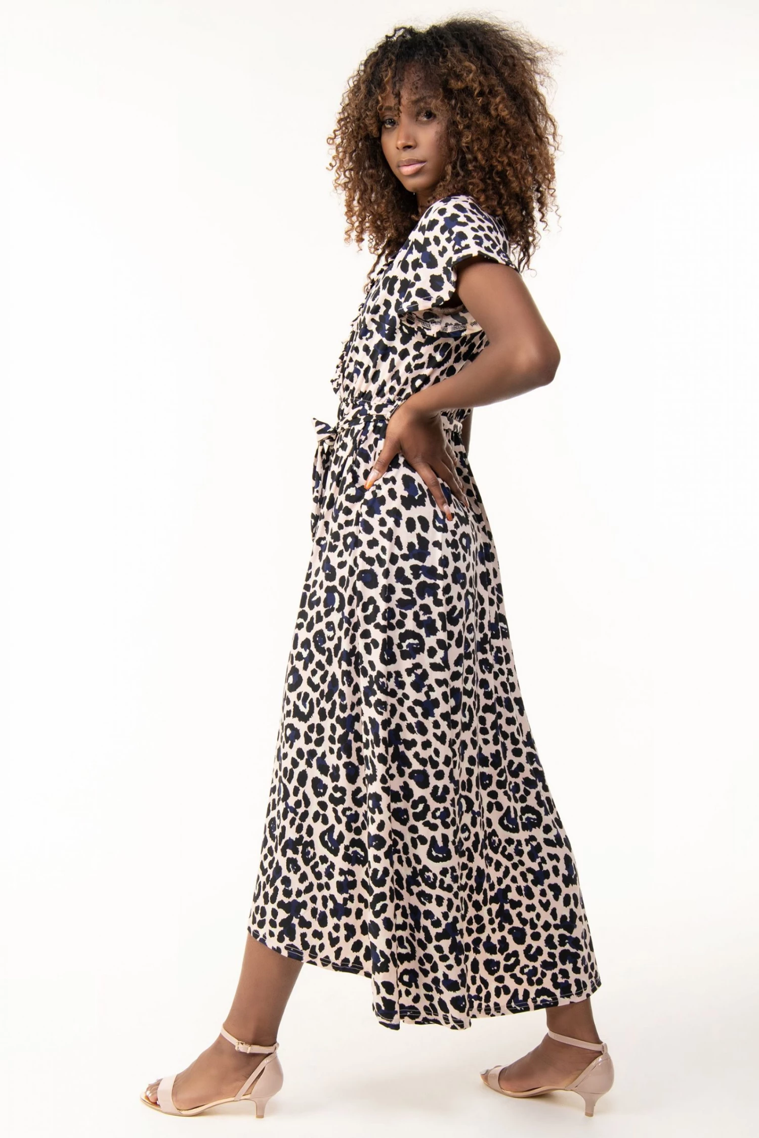 Jolie Moi Lola Pink Wrap Dip Hem Maxi Dress 6 Jolie Moi Lola Pink Wrap Dip Hem Maxi Dress - Image 4