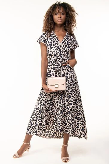 Jolie Moi Lola Pink Wrap Dip Hem Maxi Dress 9 Jolie Moi Lola Pink Wrap Dip Hem Maxi Dress - Image 7