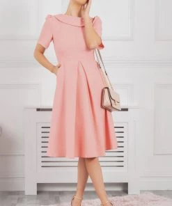 Jolie Moi Valery Pink Button Collar Dress -Jolie Moi Sales unnamed file 117 scaled