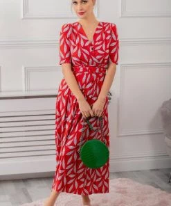 Jolie Moi Red Print Jersey Maxi Dress 13 Jolie Moi Red Print Jersey Maxi Dress -Jolie Moi Sales unnamed file 1186