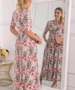 Jolie Moi Molly Pink Jersey Maxi Dress -Jolie Moi Sales unnamed file 1191 scaled
