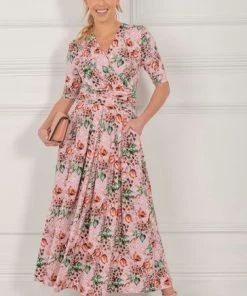 Jolie Moi Molly Pink Jersey Maxi Dress -Jolie Moi Sales unnamed file 1193