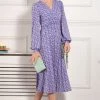 Jolie Moi Blue Libby Long Sleeve Dress -Jolie Moi Sales unnamed file 1201