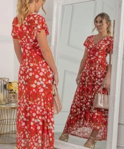 Jolie Moi Red Eleanor Wrap Mesh Maxi Dress 14 Jolie Moi Red Eleanor Wrap Mesh Maxi Dress -Jolie Moi Sales unnamed file 1212 scaled