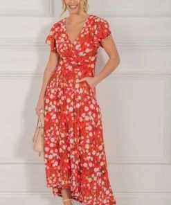 Jolie Moi Red Eleanor Wrap Mesh Maxi Dress 15 Jolie Moi Red Eleanor Wrap Mesh Maxi Dress -Jolie Moi Sales unnamed file 1213