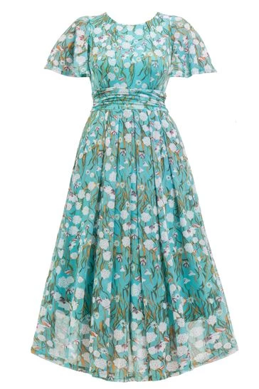 Jolie Moi Green Gianna Print Mesh Maxi Dress 9 Jolie Moi Green Gianna Print Mesh Maxi Dress - Image 7