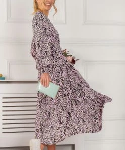 Jolie Moi Pink Allyn Long Sleeved Maxi Dress -Jolie Moi Sales unnamed file 123 scaled