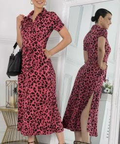 Jolie Moi Pink Jocelyn Maxi Shirt Dress -Jolie Moi Sales unnamed file 1235 scaled