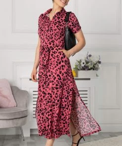 Jolie Moi Pink Jocelyn Maxi Shirt Dress -Jolie Moi Sales unnamed file 1236 scaled