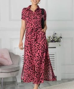Jolie Moi Pink Jocelyn Maxi Shirt Dress -Jolie Moi Sales unnamed file 1239