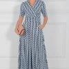 Jolie Moi Blue Genesis Print Wrap Maxi Dress -Jolie Moi Sales unnamed file 1240