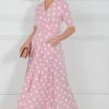 Jolie Moi Pink Odelia Wrap Front Maxi Dress -Jolie Moi Sales unnamed file 1247