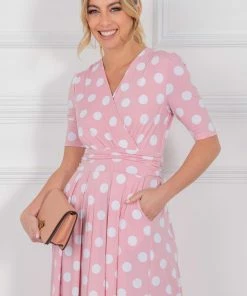 Jolie Moi Pink Odelia Wrap Front Maxi Dress -Jolie Moi Sales unnamed file 1252 scaled