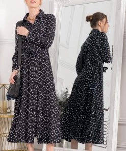 Jolie Moi Blue Long Sleeve Shirt Maxi Dress -Jolie Moi Sales unnamed file 1257 scaled