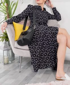 Jolie Moi Blue Long Sleeve Shirt Maxi Dress -Jolie Moi Sales unnamed file 1258 scaled