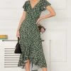 Jolie Moi Green Luciana Frilly Dipped Hem Dress -Jolie Moi Sales unnamed file 1267