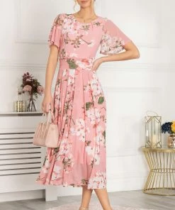 Jolie Moi Purple Giana Mesh Maxi Dress